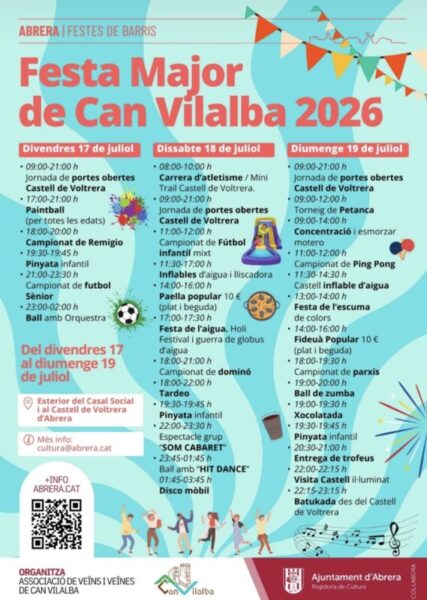 La Bustia cartell festes barri Can Vilalba Abrera