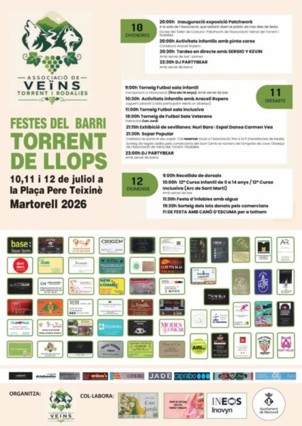 La Bustia cartell festes barri Torrent de Llops