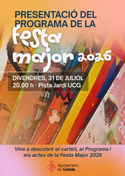 La Bustia cartell presentacio Programa Festa Major Gelida