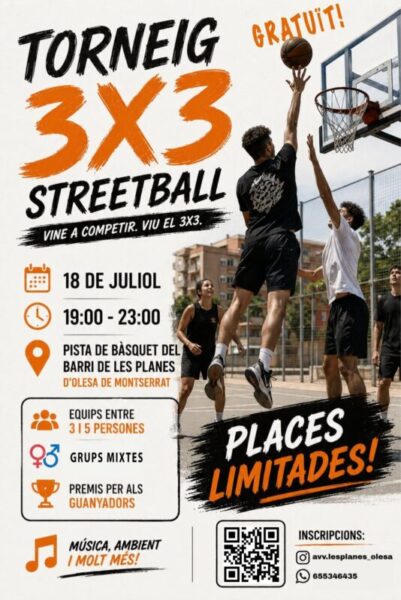 La Bustia cartell torneig streetball Olesa