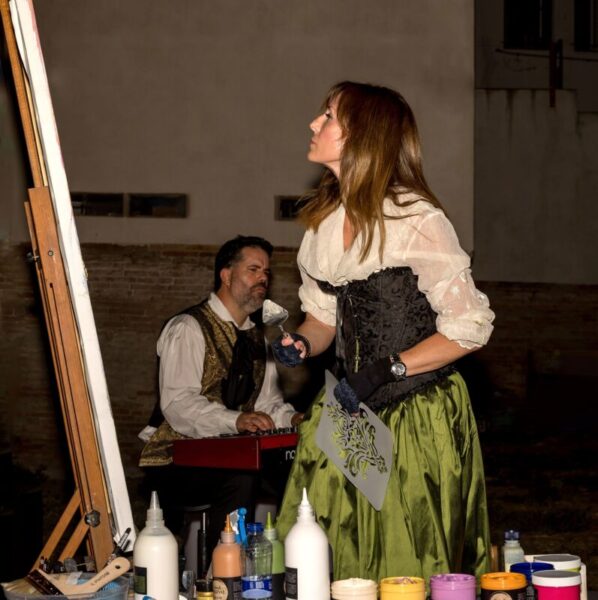 La Bustia concert piano David Munoz i pintura en viu i exposicio Eva Fernandez Olesa