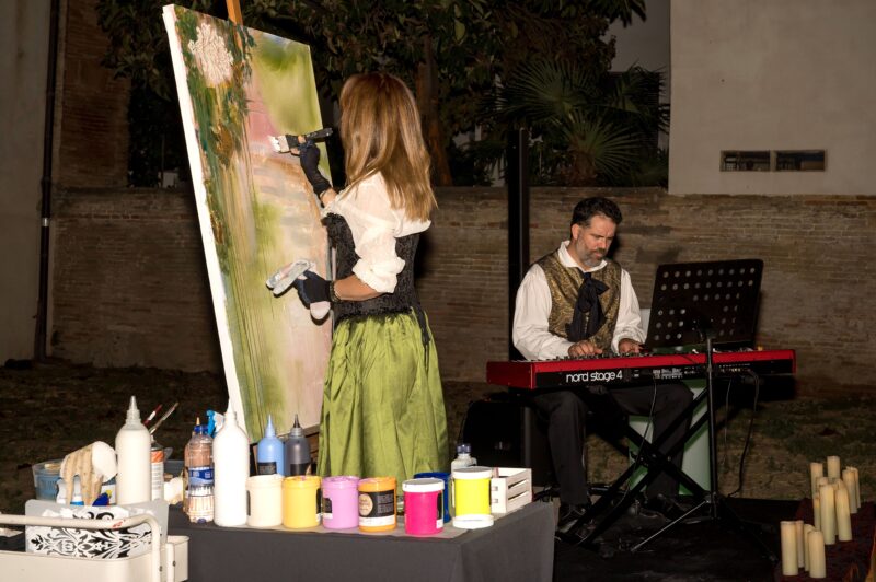 La Bustia concert piano David Munoz i pintura en viu i exposicio Eva Fernandez Olesa
