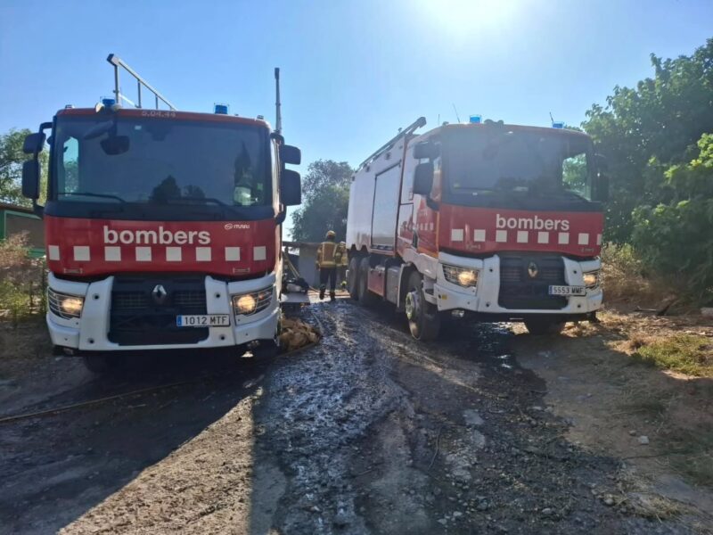La Bustia incendi Sant Esteve a tocar de Martorell 7 juliol 2026 fotos Aj Martorell