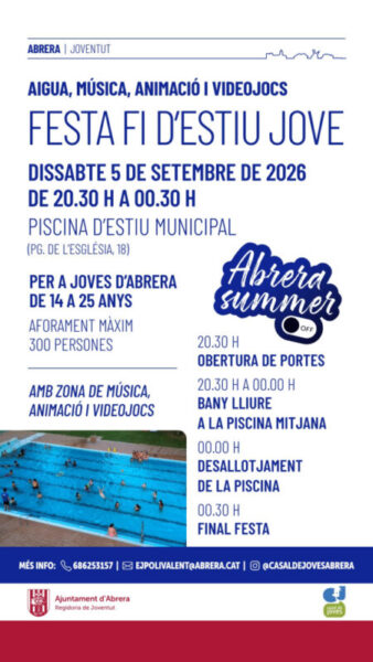 La Bustia cartell festa jove cloenda estiu Abrera
