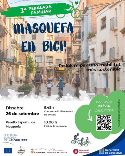 La Bustia cartell Masquefa en bici