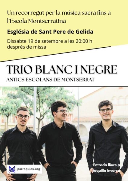 La Bustia cartell Trio Blanc i Negre Gelida 19 setembre 2026