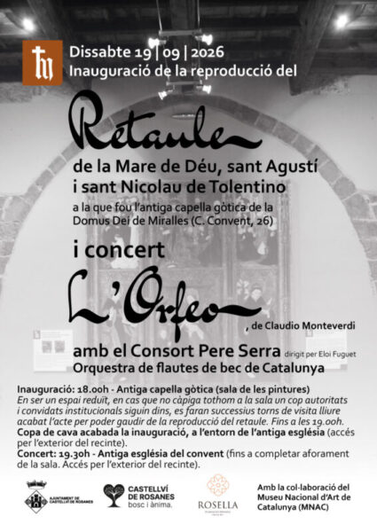 La Bustia cartell inauguracio reproduccio Retaule