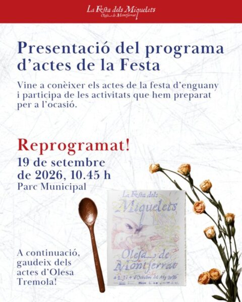 La Bustia cartell presentacio programa Festa Miquelets