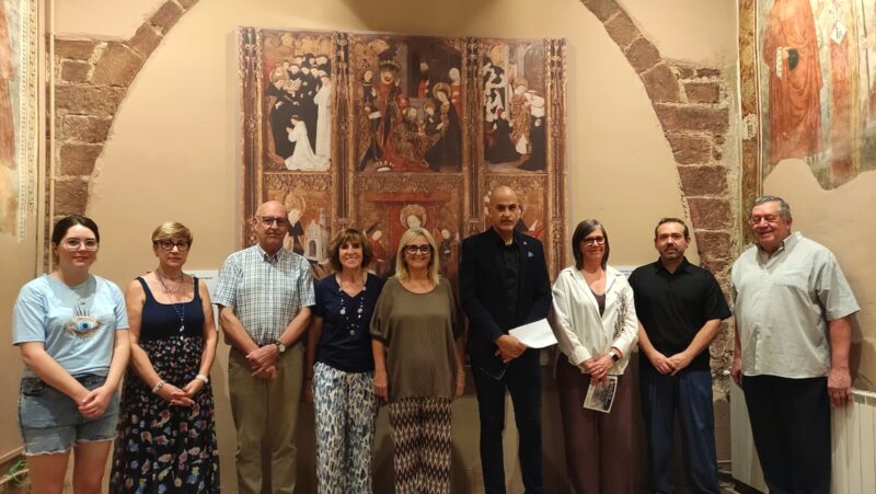 La Bustia inauguracio reproduccio retaule mare de deu antic convent Miralles Castellvi