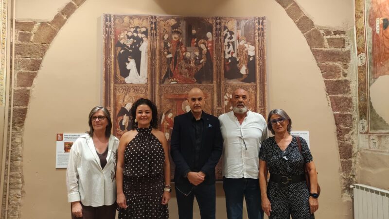 La Bustia inauguracio reproduccio retaule mare de deu antic convent Miralles Castellvi