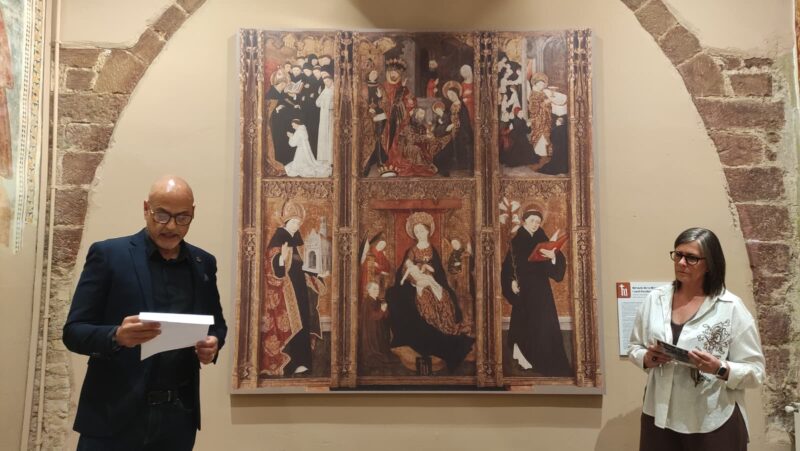 La Bustia inauguracio reproduccio retaule mare de deu antic convent Miralles Castellvi