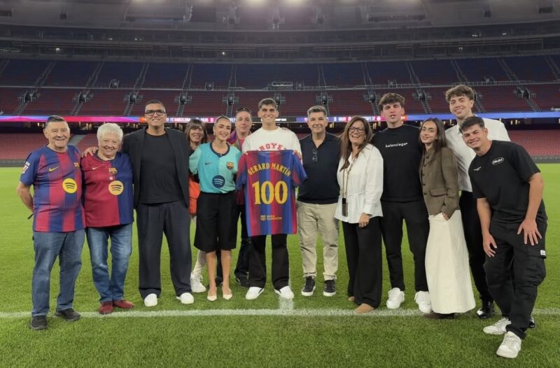 La Bustia Gerard Martin 100 partits amb el Barcelona