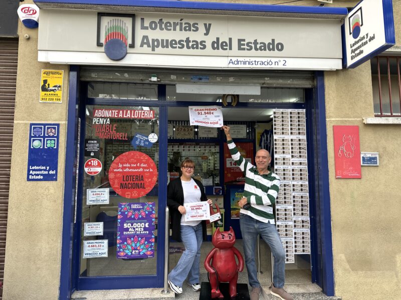 La Bustia administracio loteria premi ple al 15 quiniela 18 octubre 2026 El Diable de Martorell
