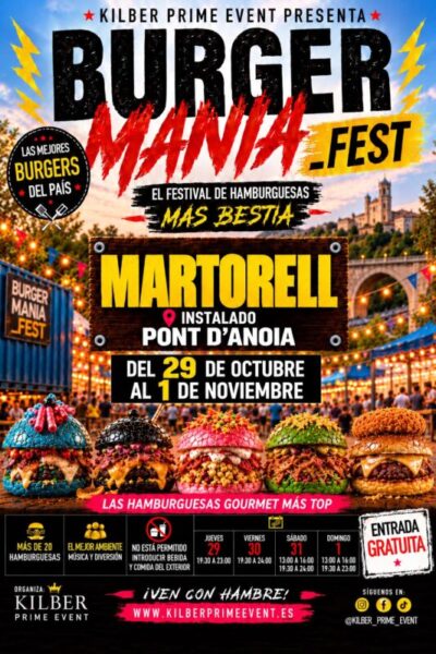 La Bustia cartell Burger Mania Fest Martorell 2026