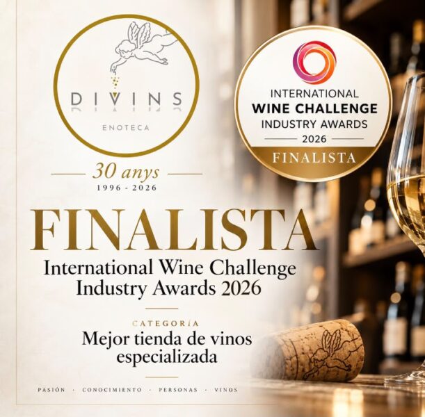 La Bustia cartell Divins finalista 3 millors vinoteques Espanya