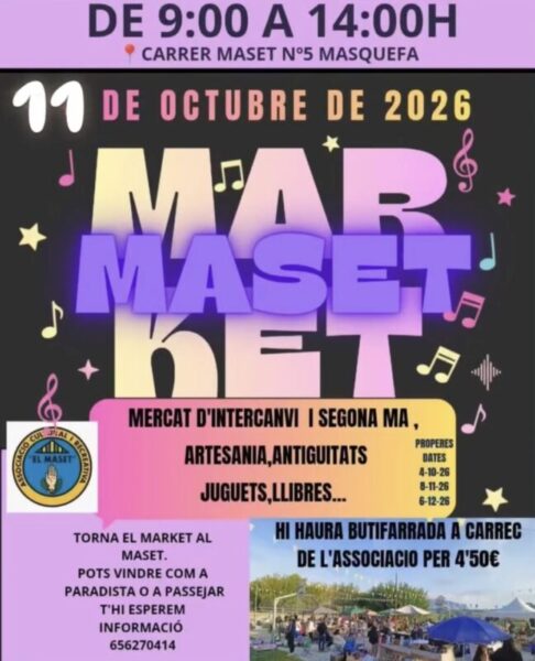 La Bustia cartell Market Maset Masquefa octubre 2026