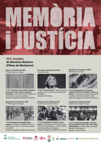 La Bustia cartell Memoria i Justicia Olesa