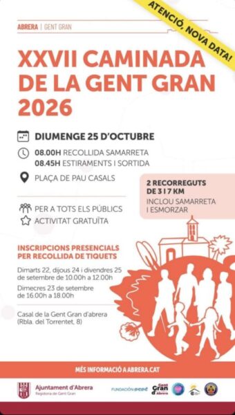 La Bustia cartell caminada gent gran Abrera