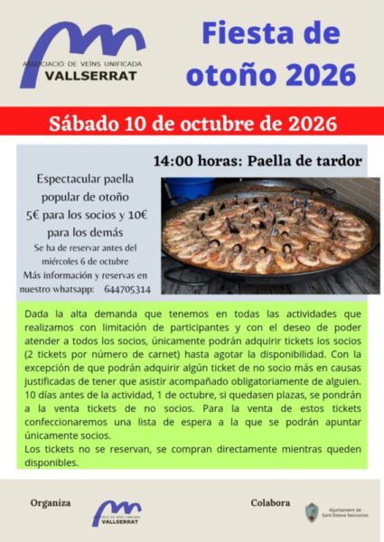 La Bustia cartell festa tardor Vallserrat