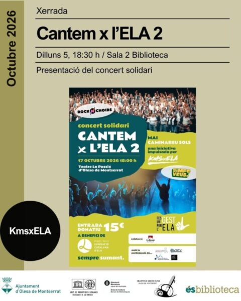 La Bustia cartell presentacio Cantem x ELA Olesa