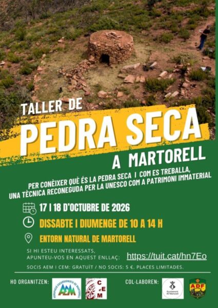 La Bustia cartell taller pedra seca Martorell